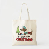 Lang voor Kerstmis-Dachshund Tote Bag (Voorkant)