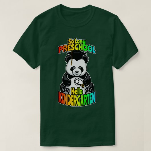 Lang voorschoolse Hallo Kindergarten Funny Happy P T-shirt (Design voorkant)