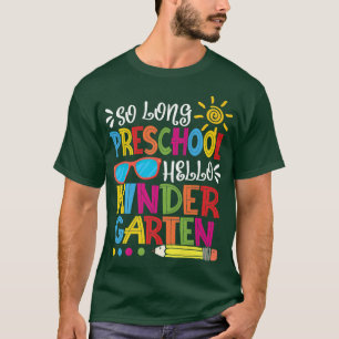 Lang voorschoolse Hallo Kindergarten T-shirt
