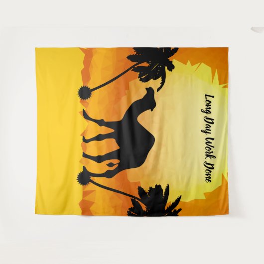 Lang werk gedaan Tapijt Wandkleed (Voorkant (horizontaal))