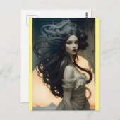 lang wild haar briefkaart (Voorkant / Achterkant)