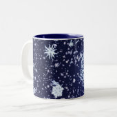 Lang winteravondmok tweekleurige koffiemok (Voorkant links)