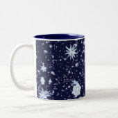 Lang winteravondmok tweekleurige koffiemok (Links)