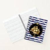 Lang zeilschip spiraal Notitieboek (Binnen)