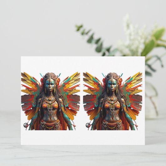 Langa Vuma Fairy Tanktop Feestdagenkaart (Staand voorkant)