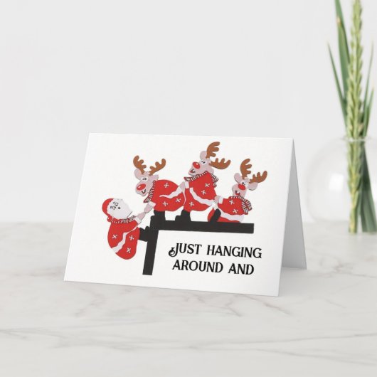 LANGBEN OM "PRETTIG KERSTFEEST" TE ZEGGEN KAART (Voorkant)