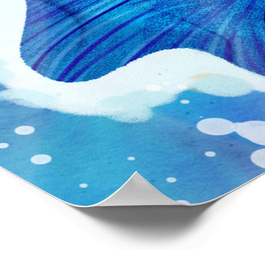 Langbladige engel die op het strand slapen is poster (Hoek)