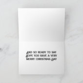 LANGBREKEND OM 'PRETTIG KERSTFEEST' TE ZEGGEN KAART (Binnen)