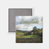 Langdale England Reizen Souvenir Magnet (Voorkant / Achterkant)