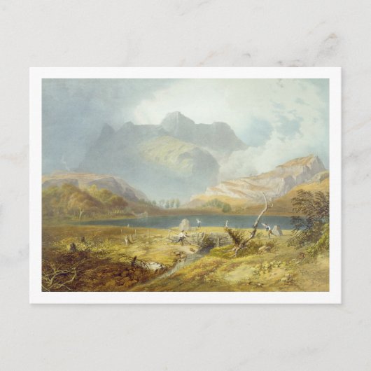 Langdale Pikes uit het "District van het Engelse m Briefkaart (Voorkant)