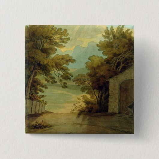 Langdale Pikes Vierkante Button 5,1 Cm (Voorkant)