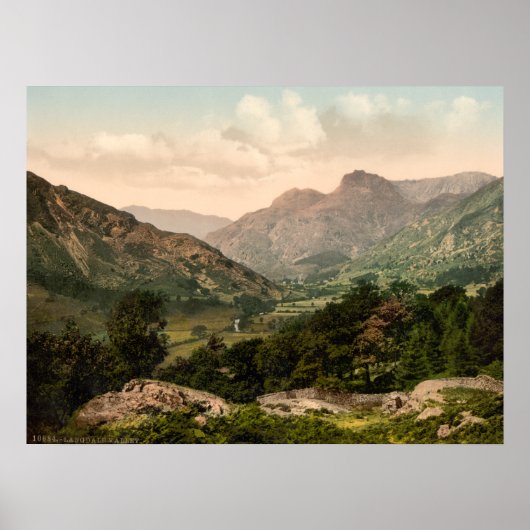 Langdale Valley, Lake District, Cumbria, Engeland Poster (Voorkant)