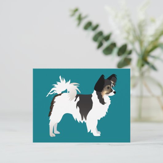 Langdurig Chihuahua of Papillon Basic Design Briefkaart (Staand voorkant)