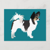 Langdurig Chihuahua of Papillon Basic Design Briefkaart (Voorkant)