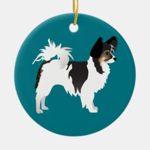 Langdurig Chihuahua of Papillon Basic Design Keramisch Ornament