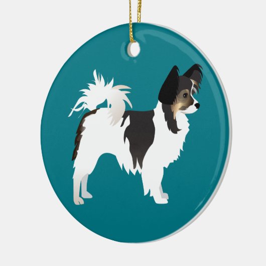 Langdurig Chihuahua of Papillon Basic Design Keramisch Ornament (Links)