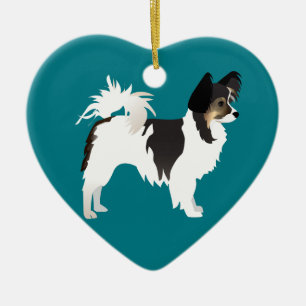 Langdurig Chihuahua of Papillon Basic Design Keramisch Ornament