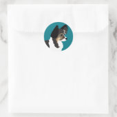 Langdurig Chihuahua of Papillon Basic Design Ronde Sticker (Tas)