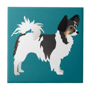 Langdurig Chihuahua of Papillon Basic Design Tegeltje