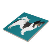 Langdurig Chihuahua of Papillon Basic Design Tegeltje (Zijkant)