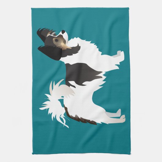 Langdurig Chihuahua of Papillon Basic Design Theedoek (Verticaal)