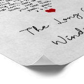 Langdurig en windenergie gray zong Lyric Poster (Hoek)