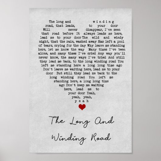 Langdurig en windenergie gray zong Lyric Poster (Voorkant)