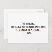 Langdurig in mijn hartritme citaat briefkaart (Voorkant / Achterkant)