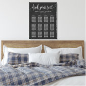 Langdurig kalligrafiesediagram Gewikkeld Canvas Afdruk (Insitu (Slaapkamer))