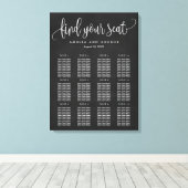 Langdurig kalligrafiesediagram Gewikkeld Canvas Afdruk (Insitu (Houten vloer))