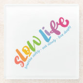 Langdurig leven glazen onderzetter (Voorkant)