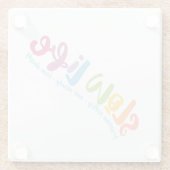 Langdurig leven glazen onderzetter (Achterkant)