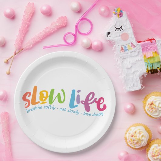 Langdurig leven papieren bordje (Feest)