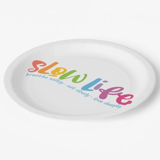 Langdurig leven papieren bordje (Gekanteld)