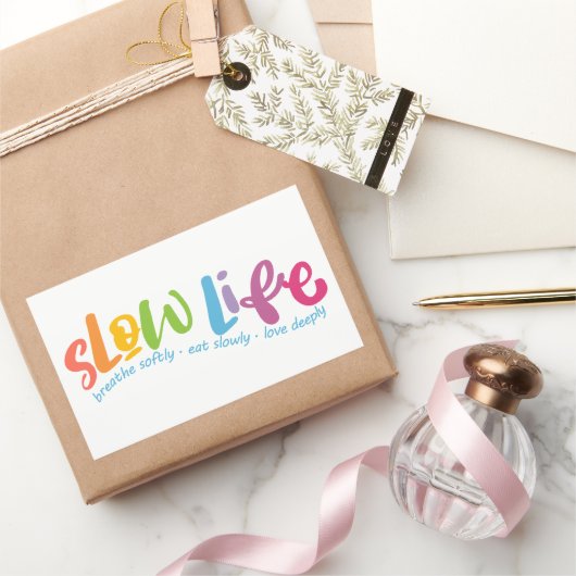 Langdurig leven rechthoekige sticker (Geschenken)