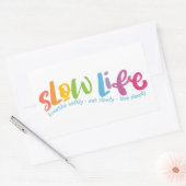 Langdurig leven rechthoekige sticker (Envelop)