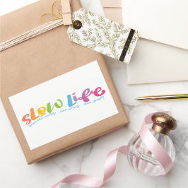 Langdurig leven rechthoekige sticker