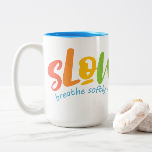 Langdurig leven tweekleurige koffiemok (Met donut)