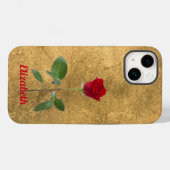 Langdurig Roos op Bronze-look Background Case-Mate iPhone Case (Achterkant (horizontaal))