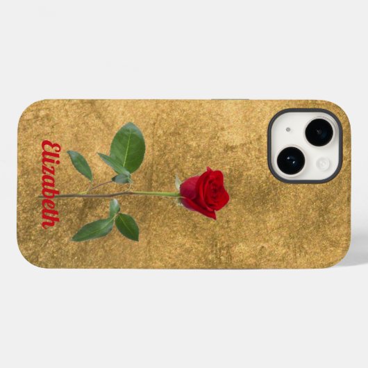 Langdurig Roos op Bronze-look Background Case-Mate iPhone Case (Achterkant (horizontaal))