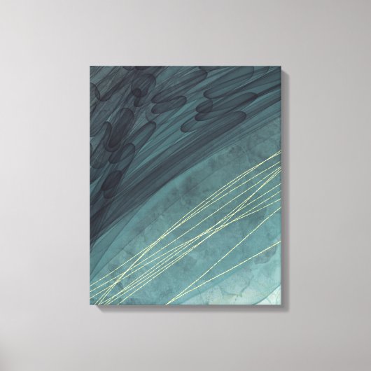 Langdurig, verticaal Abstract inktschilder, donker Canvas Afdruk (Voorkant)