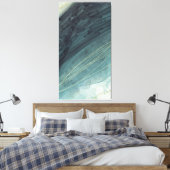 Langdurig, verticaal Abstract inktschilder, donker Canvas Afdruk (Insitu (Slaapkamer))