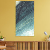 Langdurig, verticaal Abstract inktschilder, donker Canvas Afdruk (Insitu (Woonkamer))