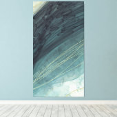 Langdurig, verticaal Abstract inktschilder, donker Canvas Afdruk (Insitu (Houten vloer))