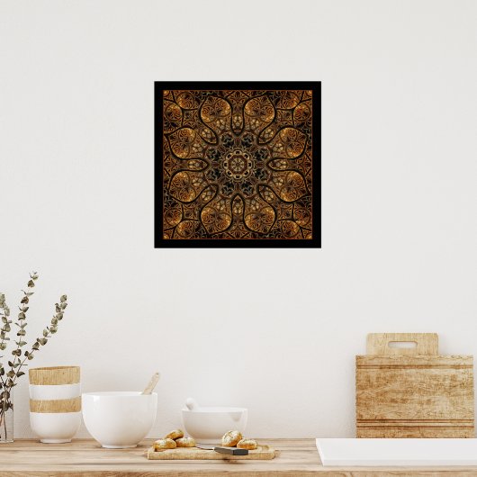 Langdurig voor Home Mandala Poster (Keuken)