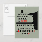 Langdurige alternatieve feiten met nose blijven no briefkaart (Voorkant / Achterkant)