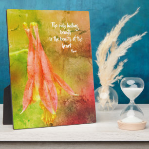 Langdurige Beauty Columbine Inspirerend Rumi Quote Fotoplaat