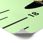 Langdurige Giraffe Groeigrafiek toevoegen Naam kin Poster (Hoek)