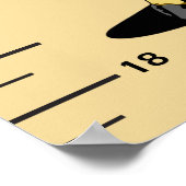 Langdurige Giraffe Groeigrafiek toevoegen Naam kin Poster (Hoek)