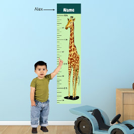 Langdurige Giraffe Groeigrafiek toevoegen Naam kin Poster